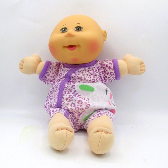2015 CPKi Baby Doll Purple Leopard Outfit Brown Eyes WCT 56B Bald 14" - Picture 1 of 7
